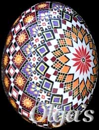 Intricate geometric design. Egg Art.