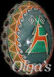 Ukrainian Easter eggs. Duck Pysanky.