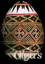 Ukrainian Pysanky eggs (batik method eggs). Painted Quail eggshell.