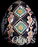 Decorative Ukrainian Quail egg - Pysanka.