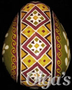 Ukrainian Easter egg. Quail Pysanka Willow Branch.